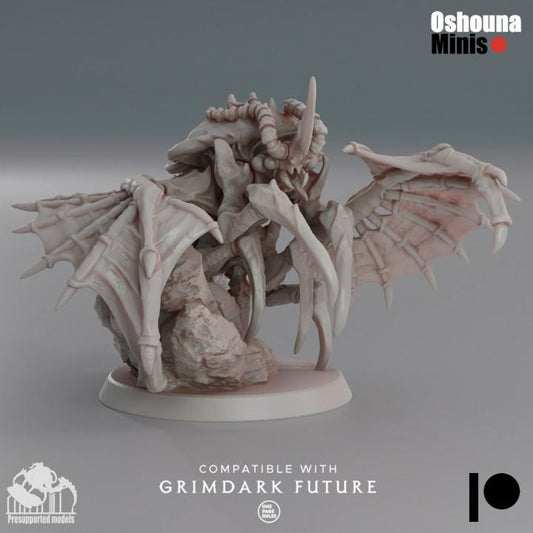 Winged Lobster Alpha Deep Hive - Oshounaminis - Tabletop wargaming miniature for Grimdark | OPR | Sci-fi | Alien Bug Proxy | Printed mini
