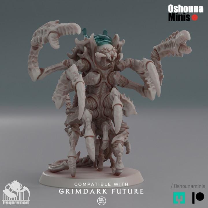Neuroshrimp - Deep Hive - Oshounaminis - Tabletop wargaming miniature for Grimdark | OPR | Sci-fi | Alien Bug Proxy | Printed mini