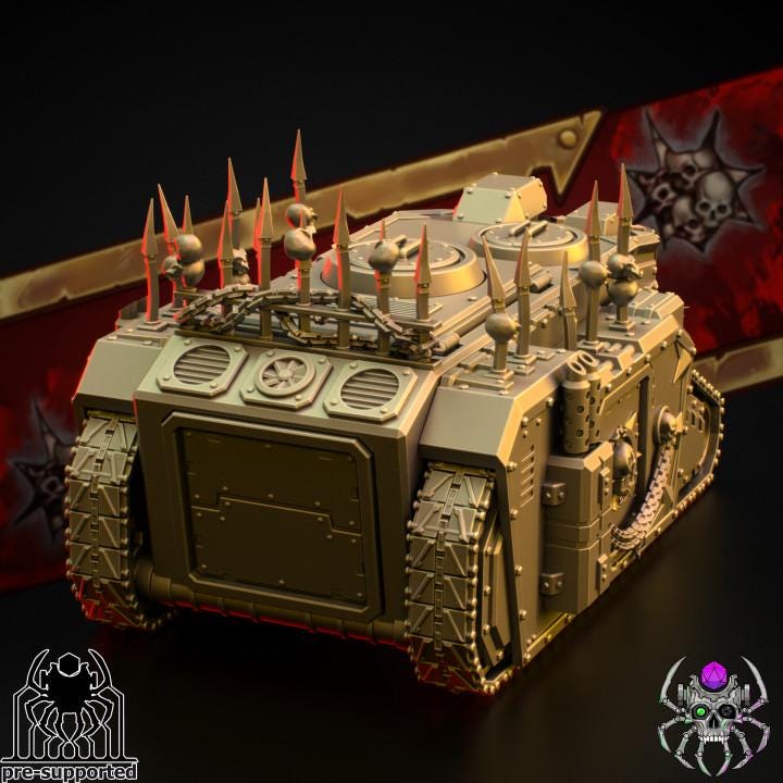 Chaos Marine The Bloody Skulls APC - Sci-Fi Wargames & TTRPG | Eight Legs Miniatures mini