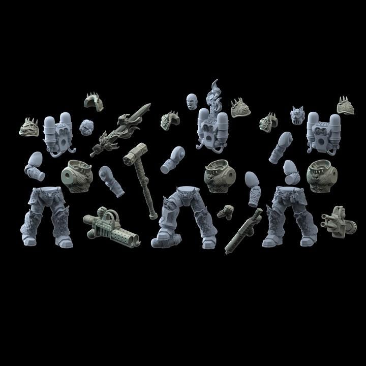 Salamander Dragon Slayer  - Alphaya - Printerra Studios - Tabletop Wargaming Miniature for Grimdark | OPR | Sci-fi