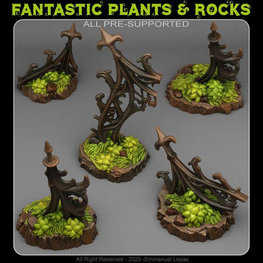 Gothic Gate Ruins Wargaming Scatter Terrain Objectives | Fantastic Plants and Rocks | PathFinder | Mini | Dungeons and Dragons | Fantasy