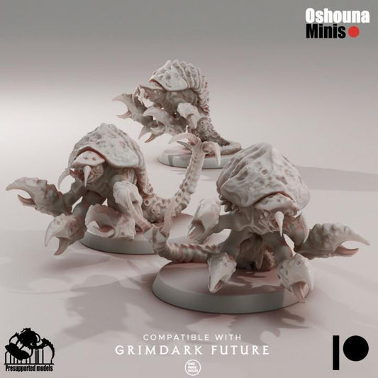 Alien Shrimps (1-9) - Deep Hive - Oshounaminis Tabletop wargaming miniatures for Grimdark | OPR | Sci-fi | Alien Bug Proxy