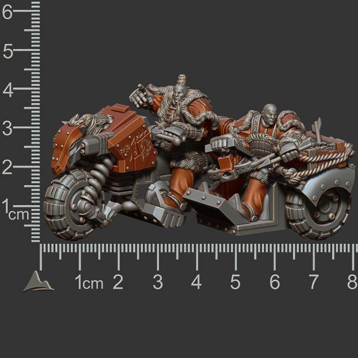 White Scars DAIXIYA Tengri Heavy Riders - Belthazark - Printerra Studios - Tabletop Wargaming Miniature for Grimdark | OPR | Sci-fi