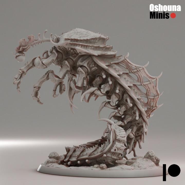 Mouth of The Deep - Deep Hive - Oshounaminis - Tabletop wargaming miniature for Grimdark | OPR | Sci-fi | Alien Bug Proxy | Printed mini