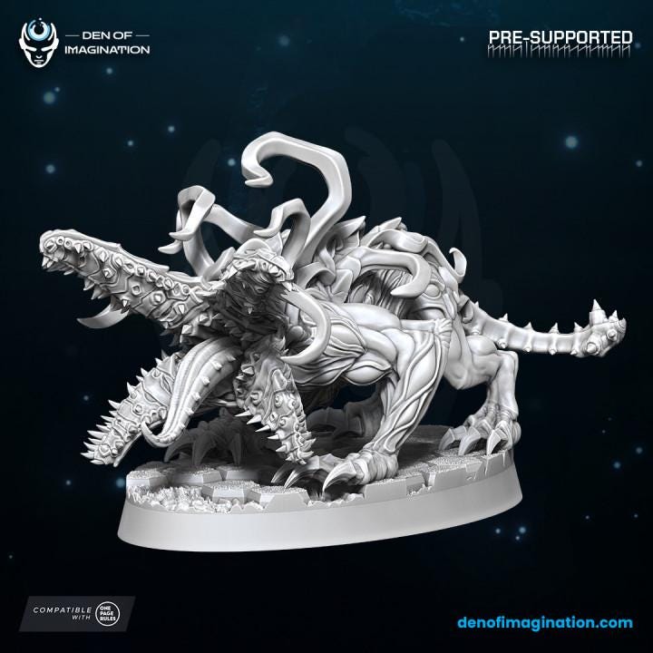 Chaos Void Hounds - Miniatures - Wildmesh - Tabletop Wargaming for Grimdark | Alternative  | OPR Sci-Fi mini