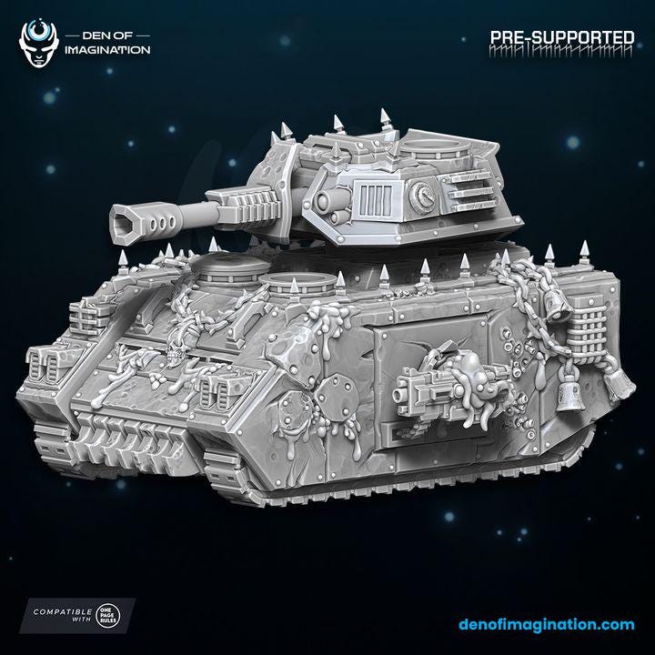 Chaos Plague Battle Tank - Chaos of Plague - Wildmesh - Tabletop Wargaming Grimdark Scifi Fantasy Daemon Grimdark