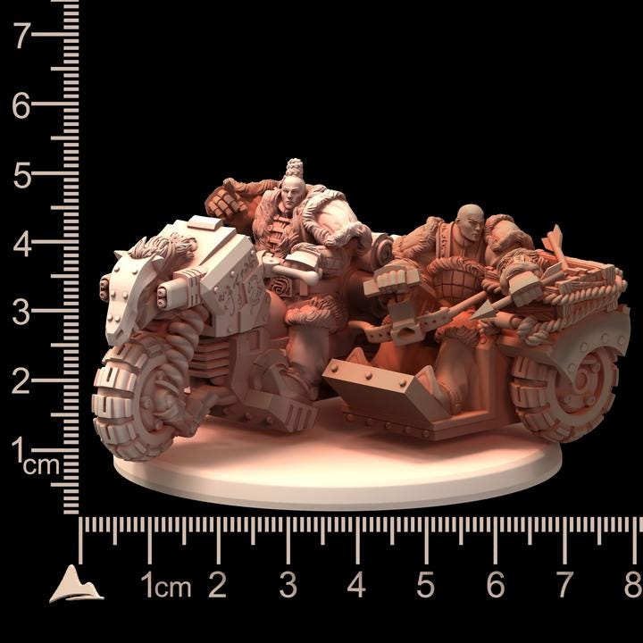 White Scars DAIXIYA Tengri Heavy Riders - Belthazark - Printerra Studios - Tabletop Wargaming Miniature for Grimdark | OPR | Sci-fi