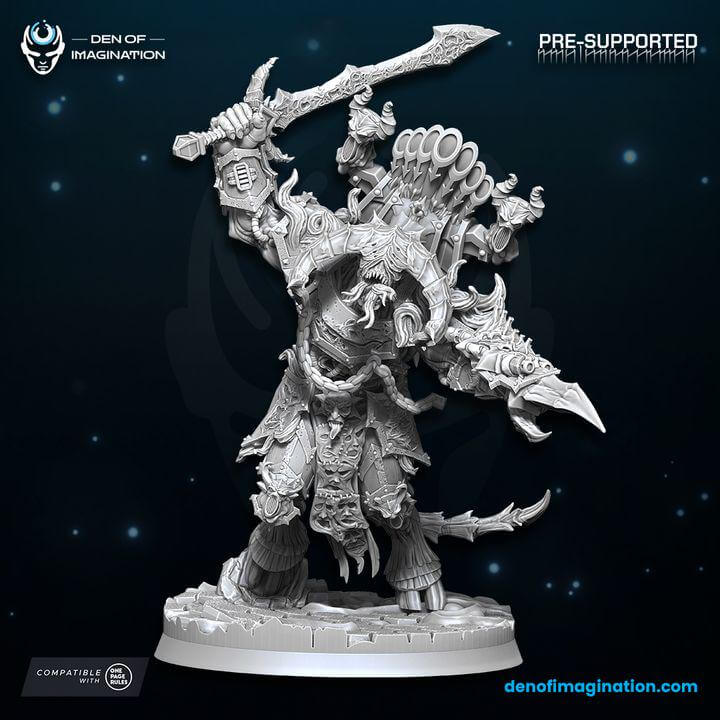 Chaos - Demonic Prince of Excess - Den of Imagination - Tabletop Wargaming Grimdark Scifi Fantasy Daemon Grimdark