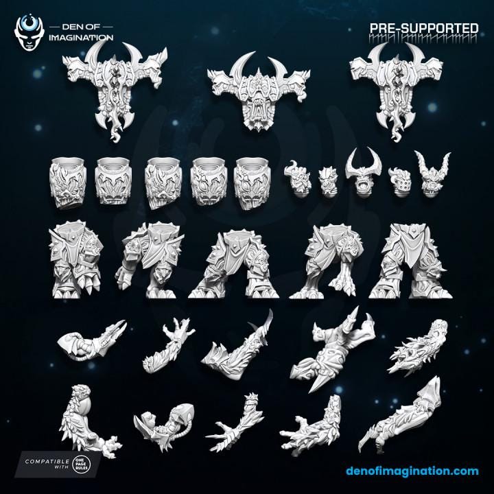 Haunted Gladiators of Wrath - Miniatures - Wildmesh - Tabletop Wargaming for Grimdark | Alternative  | OPR Sci-Fi mini