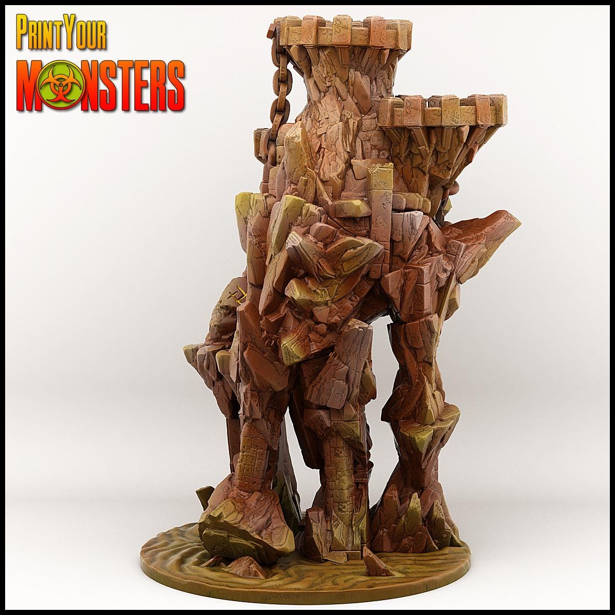 Desert Golem Print your Monster | PathFinder | Mini | Tabletop Wargaming | Dungeons and Dragons | Resin | Fantasy | RPG