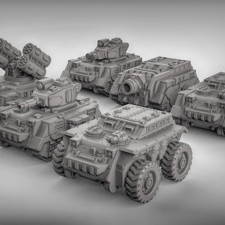 MKII Tank Vehicle Bundle | Duncan Shadow | PathFinder | Mini | Tabletop Wargaming | Dungeons and Dragons | Resin | Fantasy | RPG