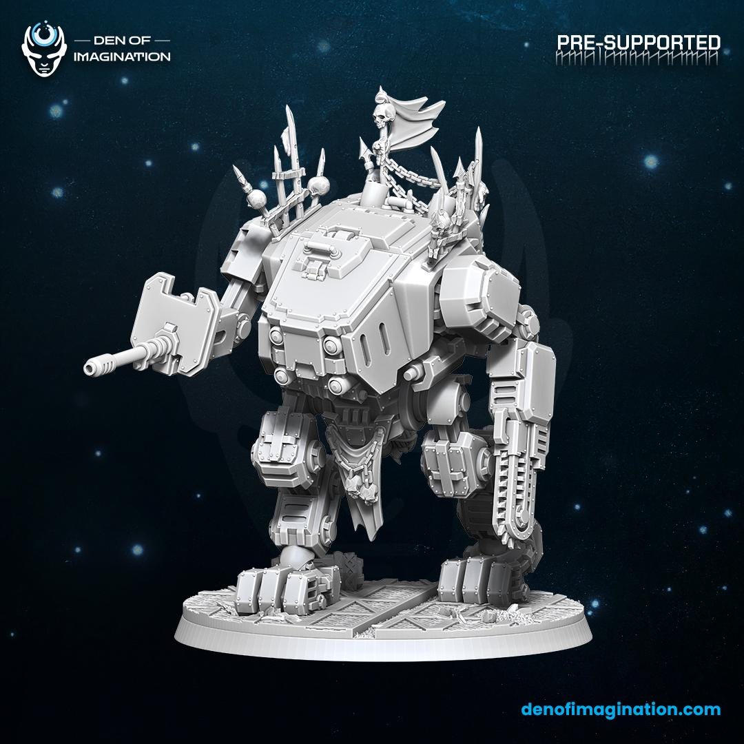 Traitor and Renegades Purge Strider - Miniature - Wildmesh - Tabletop Wargaming for Grimdark | Alternative  | OPR Sci-Fi mini