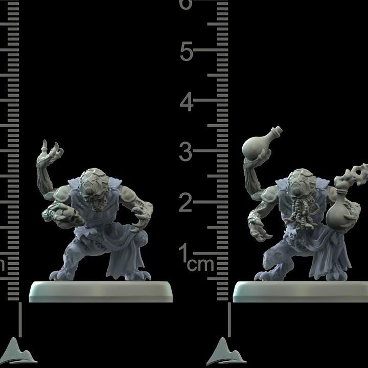 Tuyol Familiar Genetist Fleshsculptor - Printerra Studios - Tabletop Wargaming Miniature for Grimdark | OPR | Sci-fi