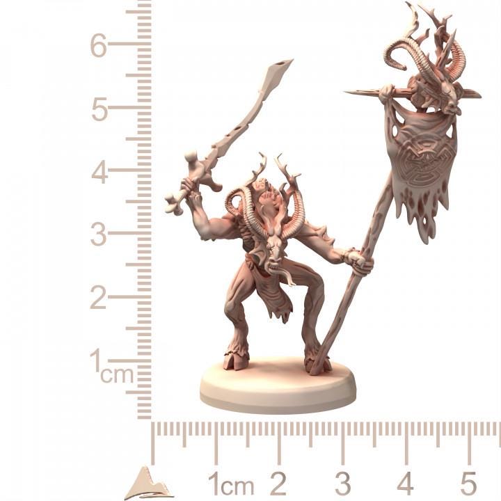 Chaos Demons of Wrath Celtic Theme - Printerra Studios - Tabletop Wargaming Miniature for Grimdark | OPR | Sci-fi