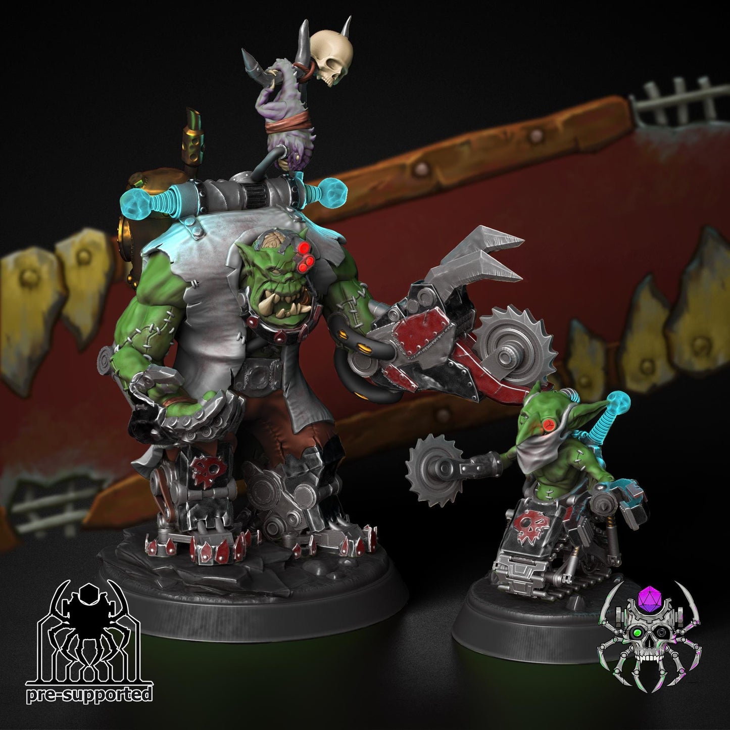 Ork Ache Master • 32mm Grimdark Ork  for Sci-Fi Wargames & TTRPG | Eight Legs Miniatures mini