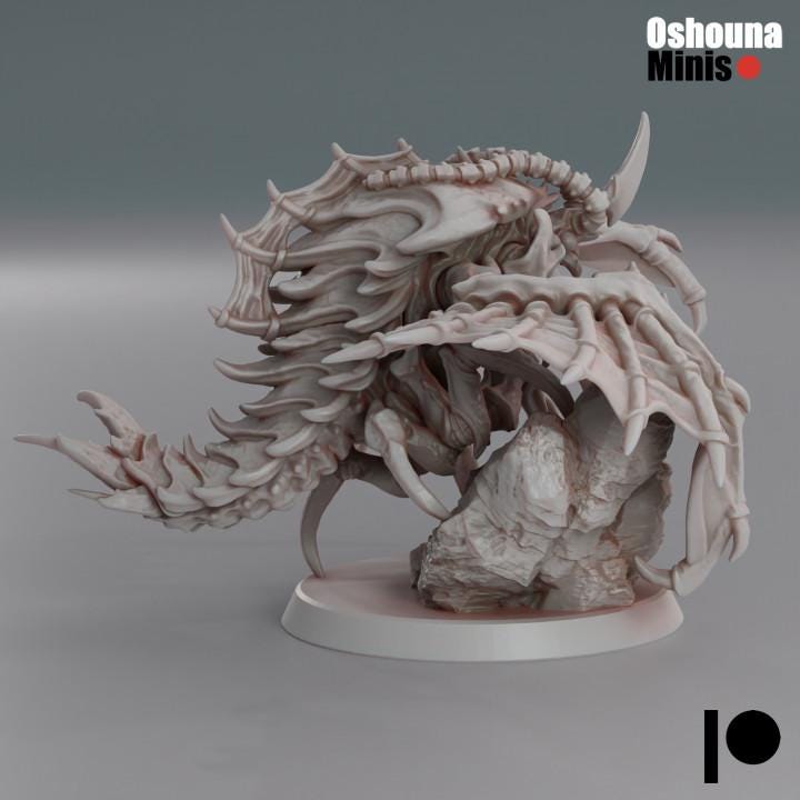 Winged Lobster Alpha Deep Hive - Oshounaminis - Tabletop wargaming miniature for Grimdark | OPR | Sci-fi | Alien Bug Proxy | Printed mini