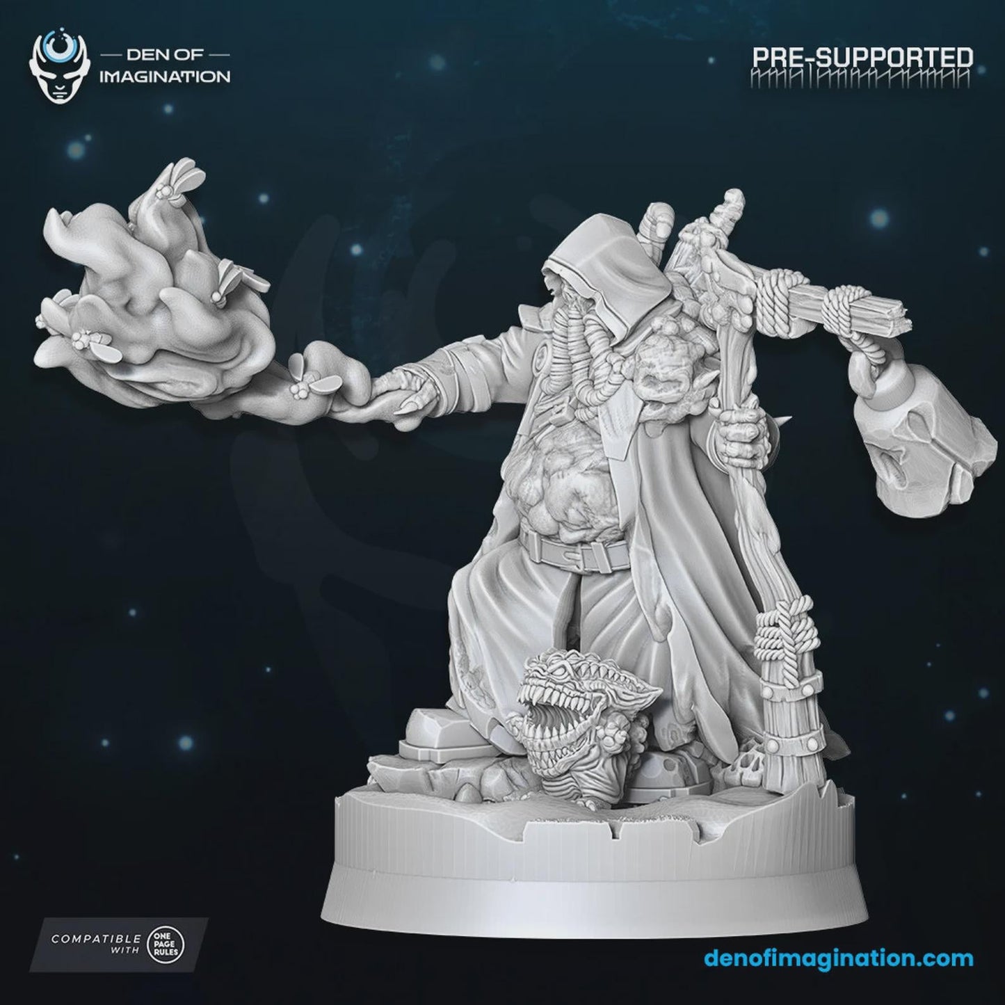 Chaos Plague Sorcerer - Miniatures - Wildmesh - Tabletop Wargaming for Grimdark | Alternative  | OPR Sci-Fi mini