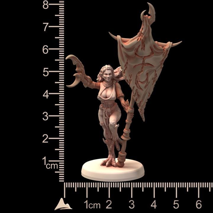 Slaandering Demon Sirena Squad B - Serket - Printerra Studios - Tabletop Wargaming Miniature for Grimdark | OPR | Sci-fi