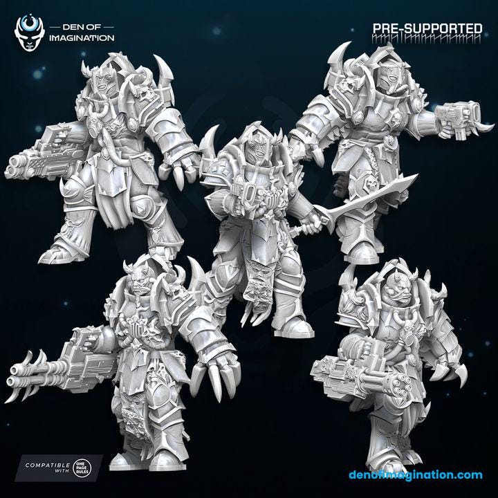 Annihilators of Excess (5) - Sons of Excess - Wildmesh - Compatible with Grimdark | OCR | Sci-Fi Miniatures