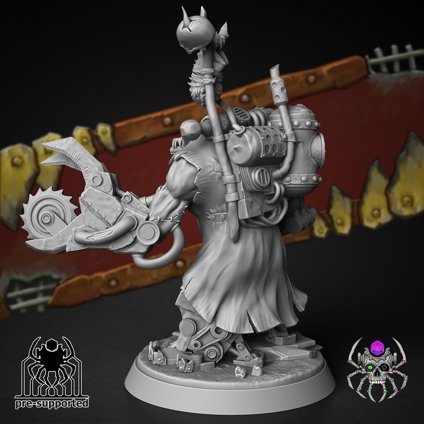 Ork Ache Master • 32mm Grimdark Ork  for Sci-Fi Wargames & TTRPG | Eight Legs Miniatures mini