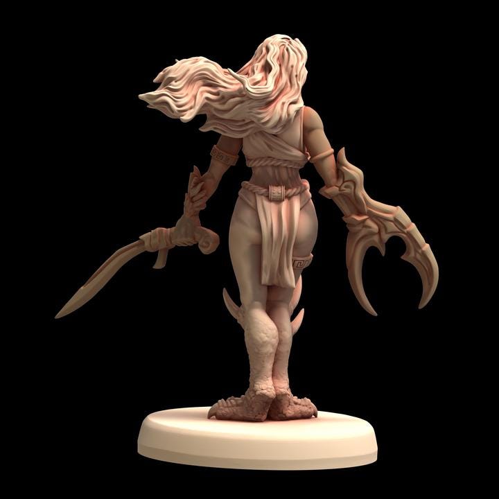 Slaandering Demon Sirena Squad B - Serket - Printerra Studios - Tabletop Wargaming Miniature for Grimdark | OPR | Sci-fi