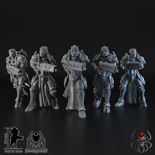 Widows of Retribution Battle Squad - Battle Sisters - for Sci-Fi Wargames & TTRPG | Eight Legs Miniatures mini