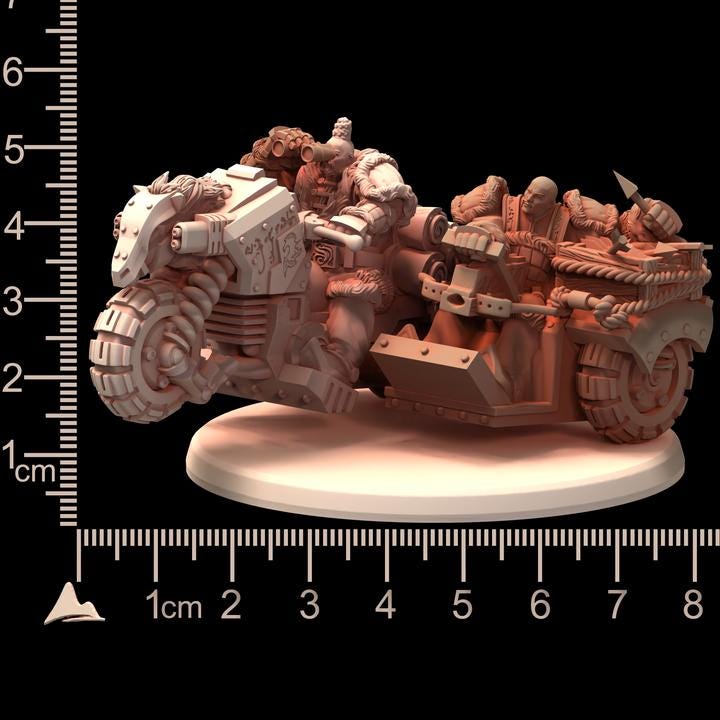 White Scars DAIXIYA Tengri Heavy Riders - Belthazark - Printerra Studios - Tabletop Wargaming Miniature for Grimdark | OPR | Sci-fi