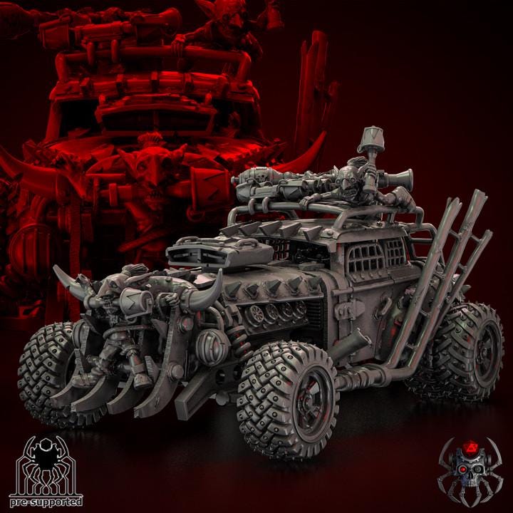 Orks Hot Truck  • 32mm Grimdark Ork Miniature Set for Sci-Fi Wargames & TTRPG | Eight Legs Miniatures mini