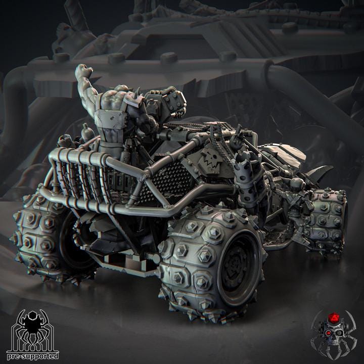 Ork War Buggy • Grimdark Miniature for OPR and Sci-Fi Wargames & TTRPG tabletop Wargaming Miniature | Eight Legs Miniatures mini