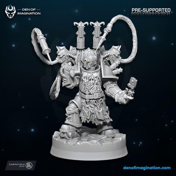 Fabulous Surgeon Miniature - Chaos of Plague - Wildmesh - Tabletop wargaming miniature for Grimdark | OPR | Sci-fi | Chaos mini