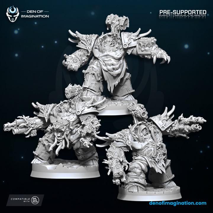 Decimators of Plague - Sons of Excess - Wildmesh - Compatible with Grimdark | OCR | Sci-Fi Miniatures