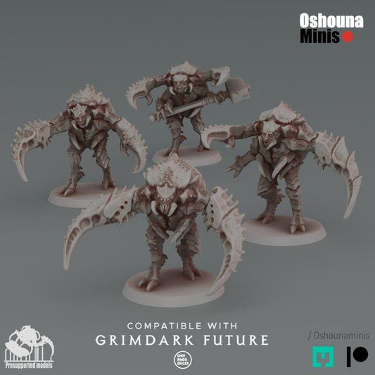Crab Cult Hardshell Infected - Oshounaminis - July 25 New Release Tabletop wargaming miniature for Grimdark | OPR | Sci-fi | Alien Bug Proxy