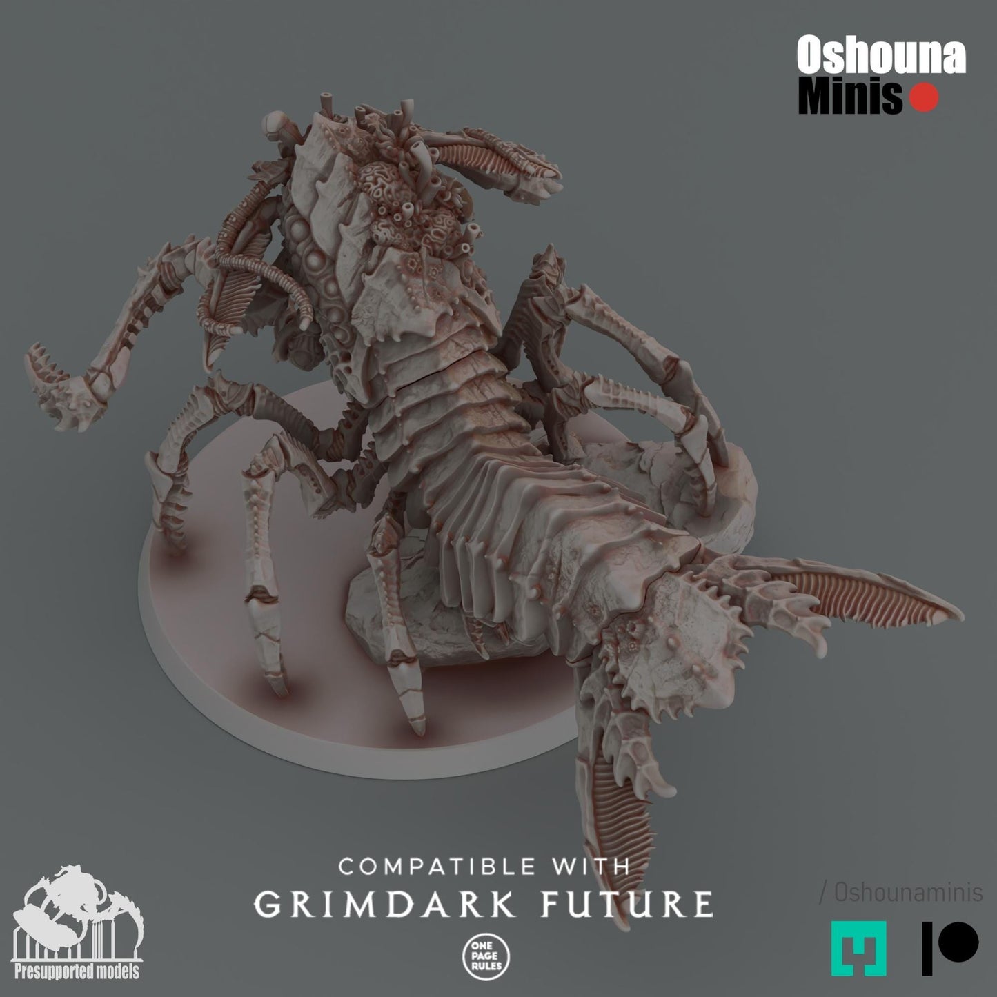 Ancient Leviathan - Deep Hive Oshounaminis New March 25' Release - Tabletop Wargaming for GrimDark, OPR Miniature Bug