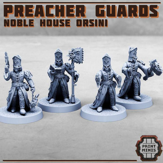Preacher Guards - Noble House Osini  - new Release Nov 25 - Print Minis - Tabletop Wargaming Miniature for Grimdark | OPR | Sci-fi