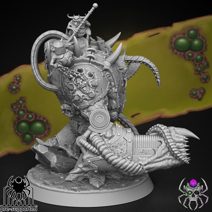 Chaos Plague Bringers Beast of Decay - Miniatures Set for Sci-Fi Wargames & TTRPG | Eight Legs Miniatures mini