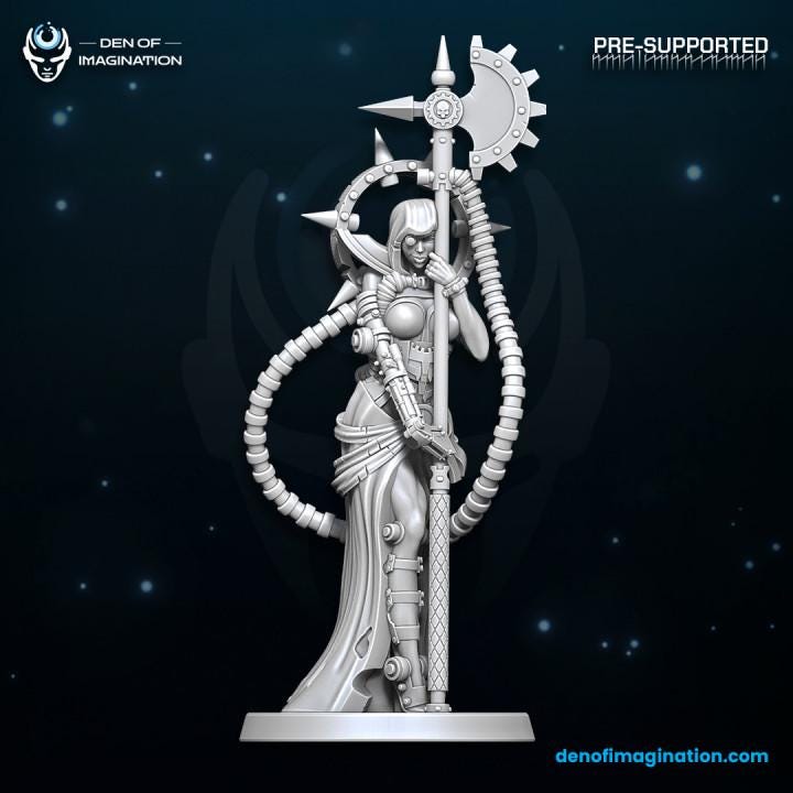 Chaos Demon Mechanicum Hive - Pinup Temptresses Trio - Miniatures - Wild Mesh - All profits go to charity minis for Grimdark | OPR | Sci-fi