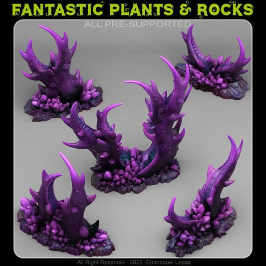 Underdark Claws Plants Wargaming Terrain Objectives | Fantastic Plants and Rocks | PathFinder | Mini | Dungeons and Dragons | Fantasy | RPG