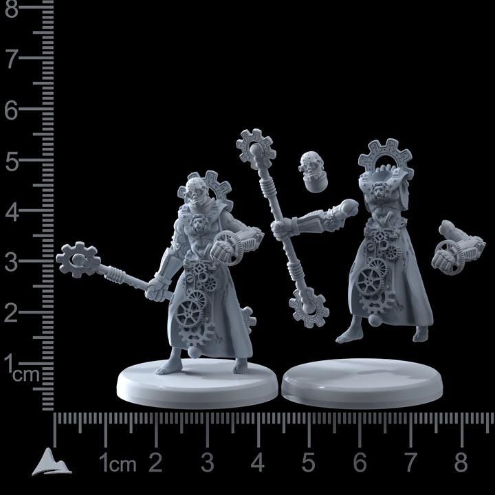 Mechanic Priest - Romanus - Printerra Studios - Tabletop Wargaming Miniature for Grimdark | OPR | Sci-fi