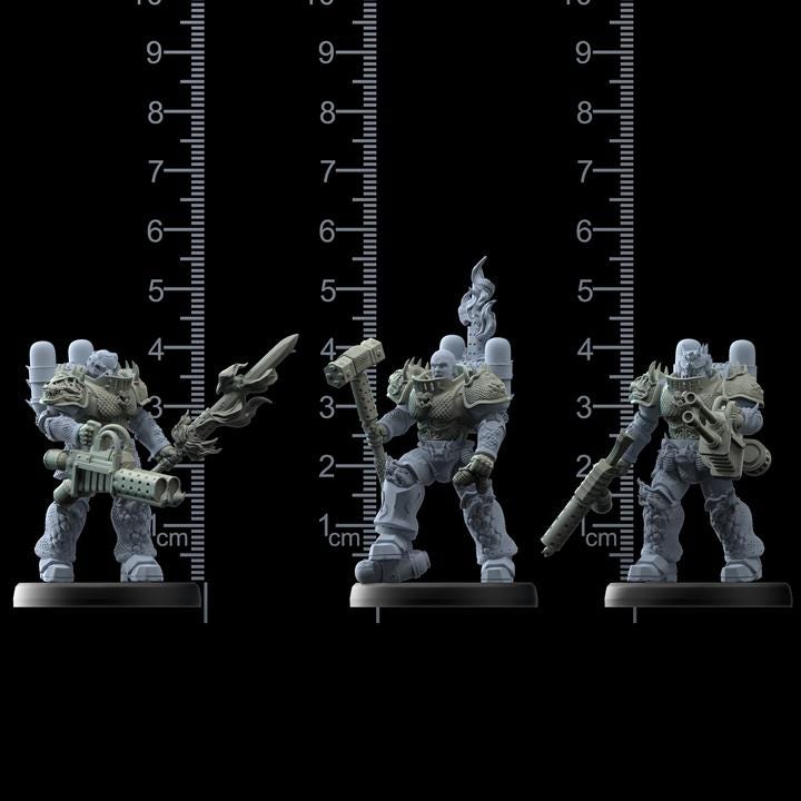 Salamander Dragon Slayer  - Alphaya - Printerra Studios - Tabletop Wargaming Miniature for Grimdark | OPR | Sci-fi