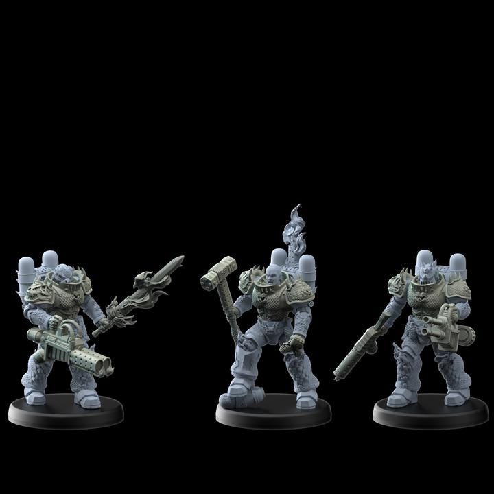 Salamander Dragon Slayer  - Alphaya - Printerra Studios - Tabletop Wargaming Miniature for Grimdark | OPR | Sci-fi