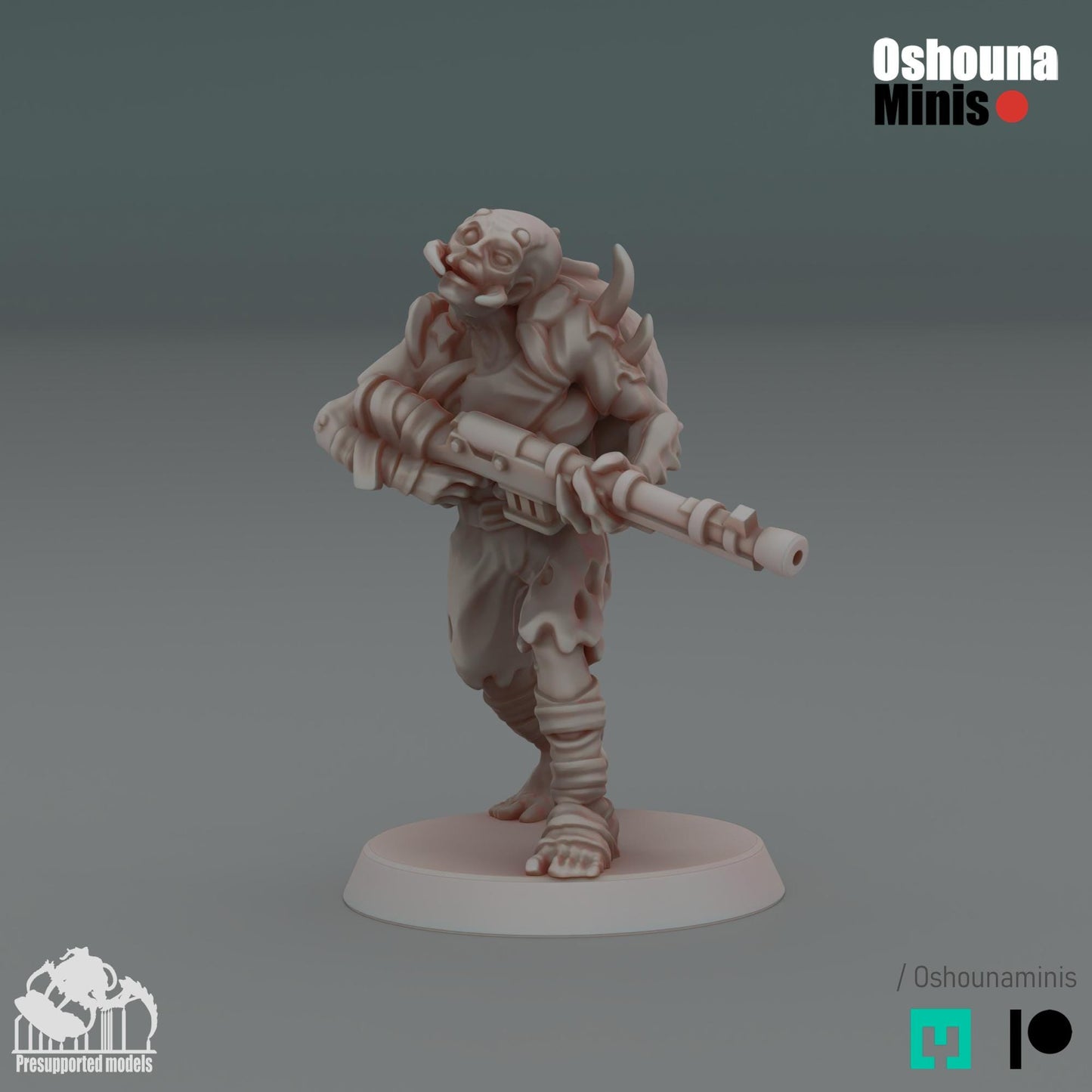 Crab Cult Factory Workers - Oshounaminis - Tabletop wargaming miniature for Grimdark | OPR | Sci-fi | Alien Bug Proxy | Printed mini