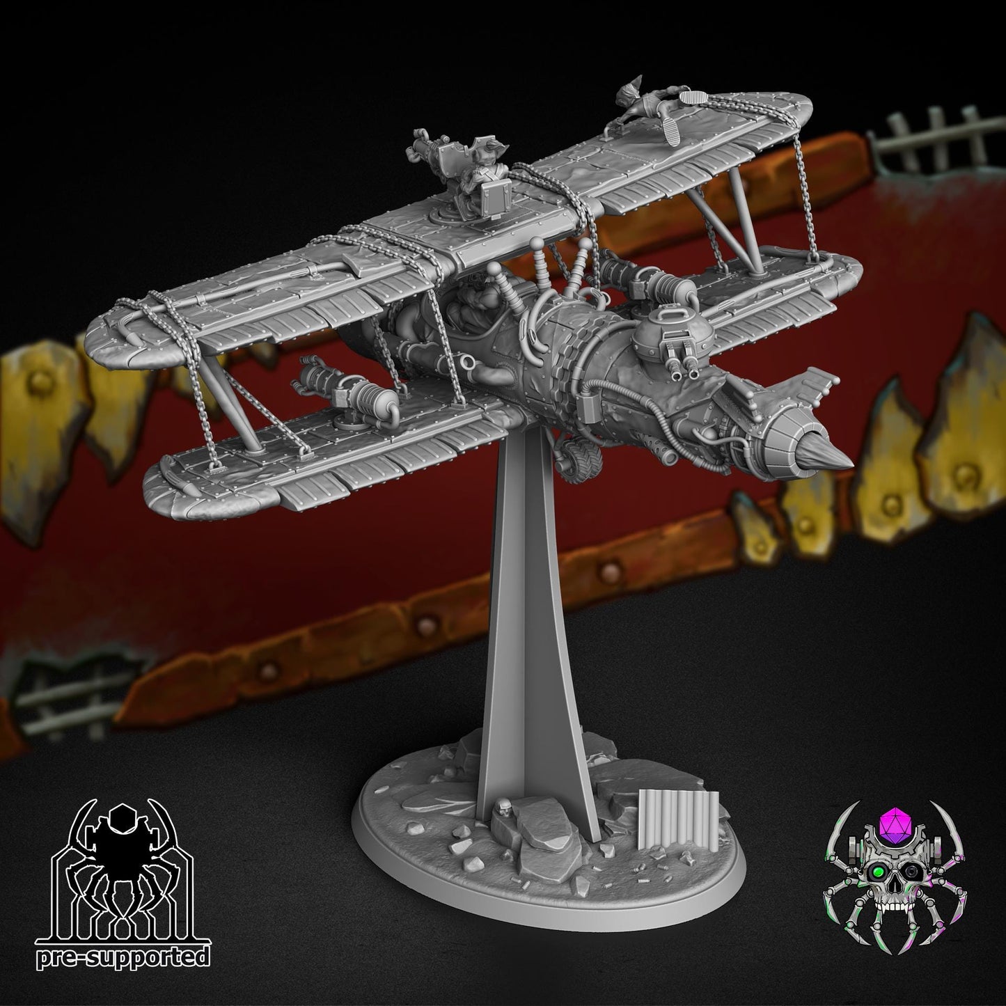 Ork BiBlasta  • 32mm Grimdark Ork Miniatures Set for Sci-Fi Wargames & TTRPG | Eight Legs Miniatures mini