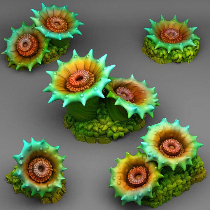 Acid Venus Plants Scatter Terrain Objectives Fantastic Plants and Rocks | PathFinder | Mini | Dungeons and Dragons Fantasy Grimdark