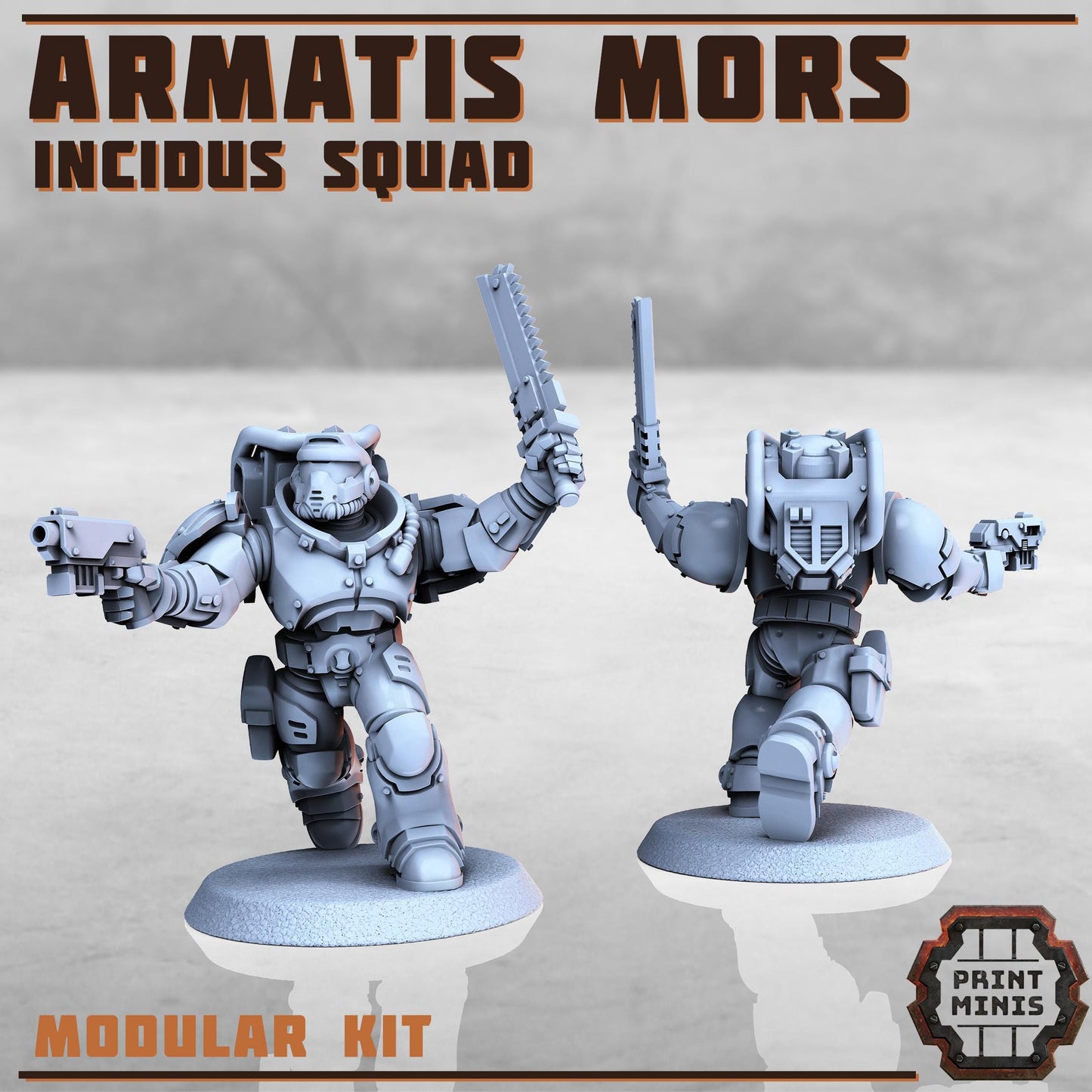 Armatis Mors Warriors Incidus Squad - Print Minis - Tabletop Wargaming Miniature for Grimdark | OPR | Sci-fi