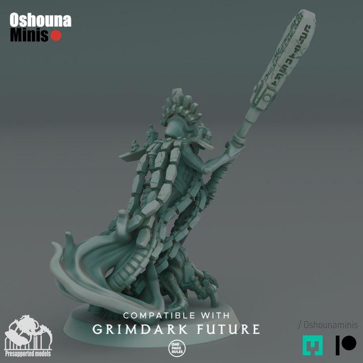 Oracle Doomed Empire -  Oshounaminis - New April 25 - Tabletop wargaming miniature for Grimdark | OPR | Sci-fi | Alien Bug Proxy |