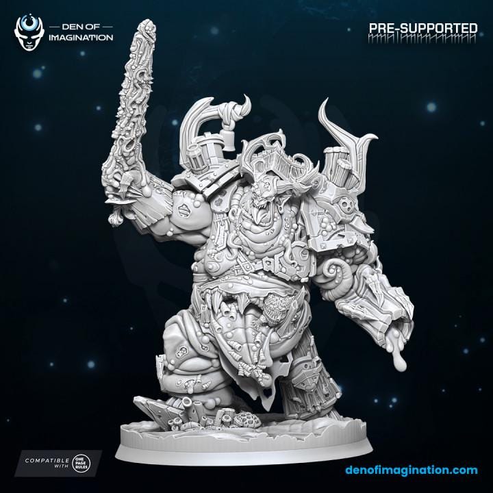 Herald of Morbeth - Plague Father - Chaos of Plague - Wildmesh - Tabletop Wargaming for Grimdark | Alternative  | OPR Sci-Fi mini