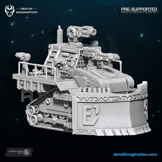 Space Dwarfs - Miniatures - Starforge Bulldozer - Wildmesh -Tabletop Wargaming for Grimdark | Alternative  | OPR Sci-Fi mini
