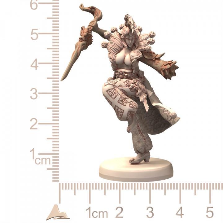 DAIXIYA Acrobatic Harlequin Chinese Wuxia Martial Artist Troupe - Printerra Studios - Tabletop Wargaming Miniature for Grimdark OPR Sci-fi