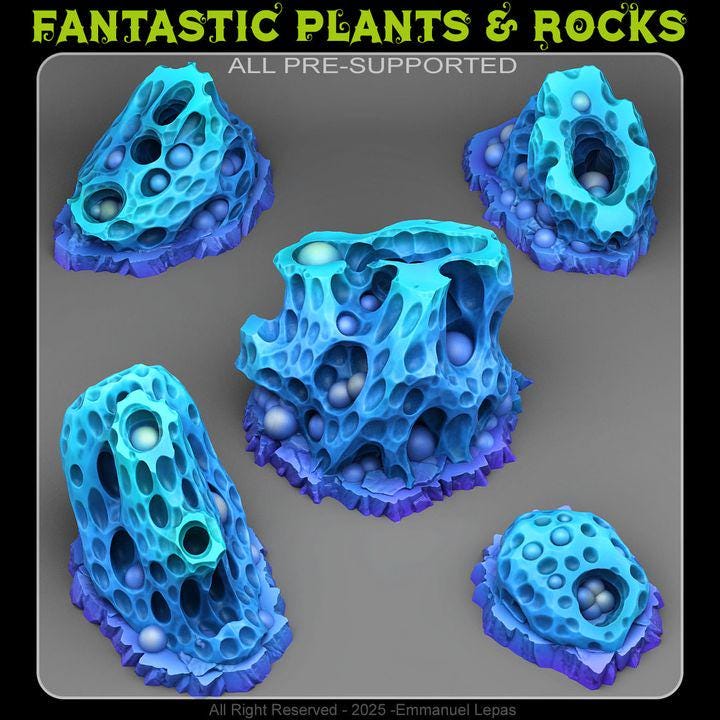 Alien Spider Nests Scatter Terrain Objectives Fantastic Plants and Rocks | PathFinder | Mini | Dungeons and Dragons Fantasy