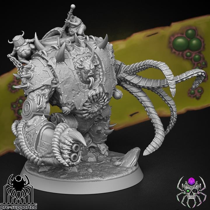 Chaos Plague Bringers Beast of Decay - Miniatures Set for Sci-Fi Wargames & TTRPG | Eight Legs Miniatures mini